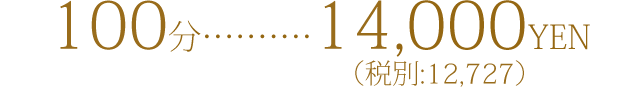お急ぎスタンダードコース(100分)14000円