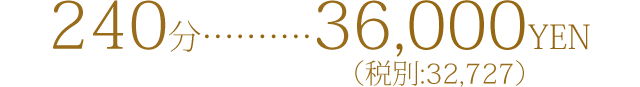 優雅にロングコース(240分)36000円